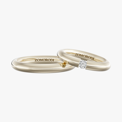 Slim Deniz Matching Wedding Rings